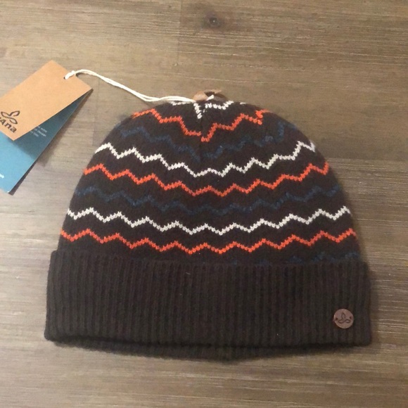 Prana Glacial Beanie Brown Wood Blend - Picture 2 of 9